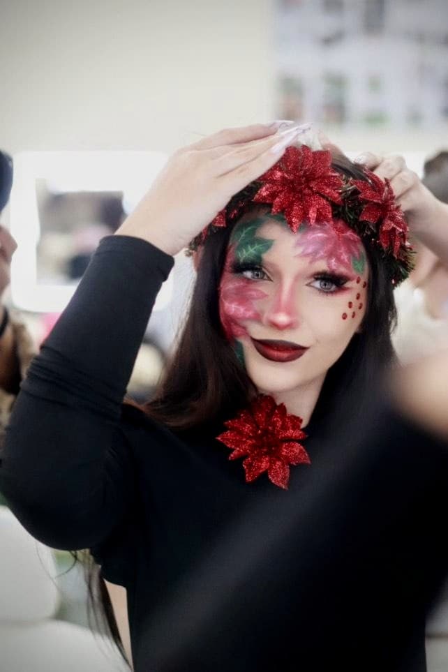 Maquillaje fantasía navidad