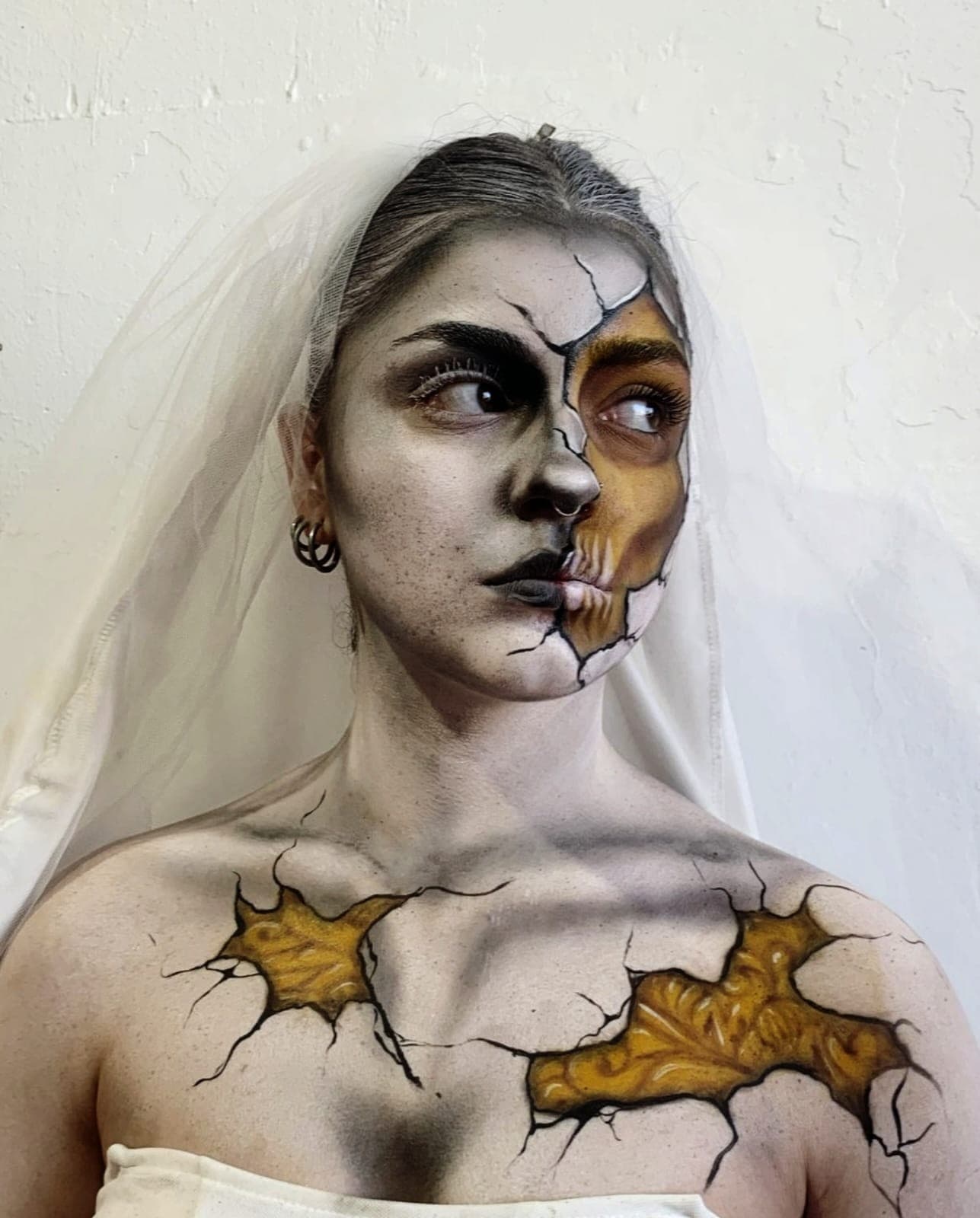 Maquillaje fantasía piedra