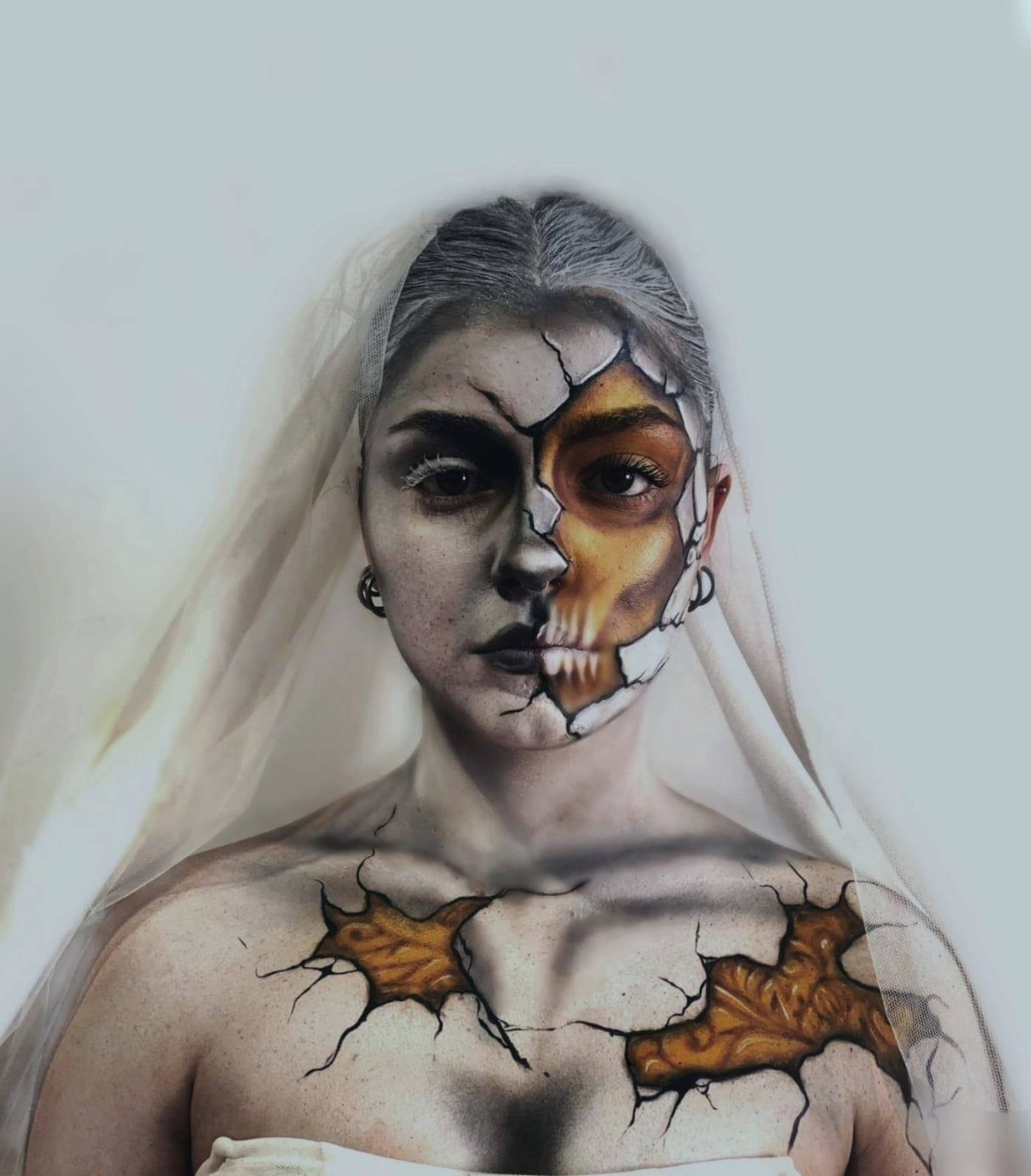 Maquillaje fantasía piedra